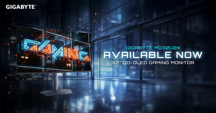 GIGABYTE 32-inch 240Hz QD-OLED 4K Gaming Monitor MO32U24 Now Available with Ultra-Smooth Visual Excellence