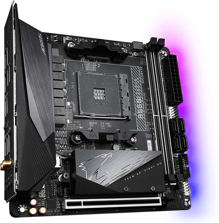 CPU AMD Ryzen5 5700x3d B550I AORUS PRO AX B550I AORUS PRO AX (Rev. 1.1) - GIGABYTE Brazil