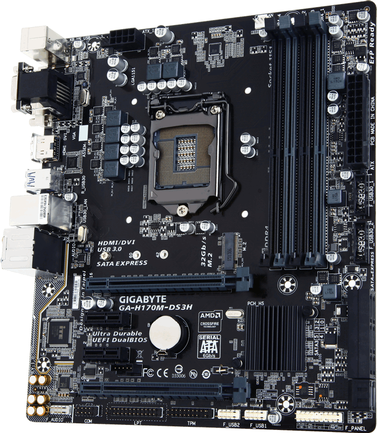 GA-H170M-DS3H (Rev. 1.0) Motherboard - GIGABYTE U.S.A.