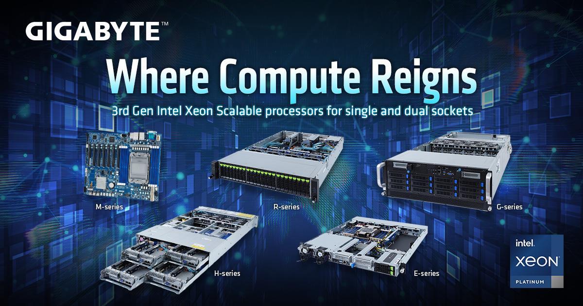 GIGABYTE Debuts Servers for 3rd Gen. Intel<sup>®</sup> Xeon<sup>®</sup> Scalable Processors