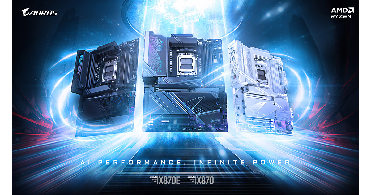 Les cartes mères GIGABYTE X870E/X870 libèrent les performances de l'IA : une puissance infinie