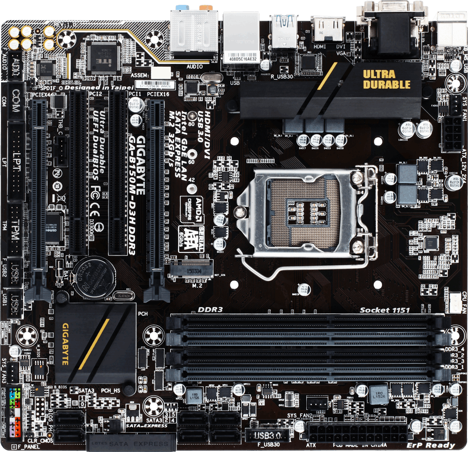 Motherboard - GA-B150M-D3H DDR3