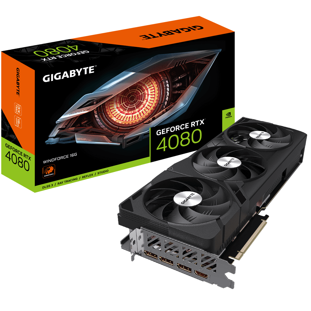 Gigabyte GV-N4080WF3-16GD carte graphique NVIDIA GeForce RTX 4080 16 Go  GDDR6X (GV-N4080WF3-16GD) prix Maroc