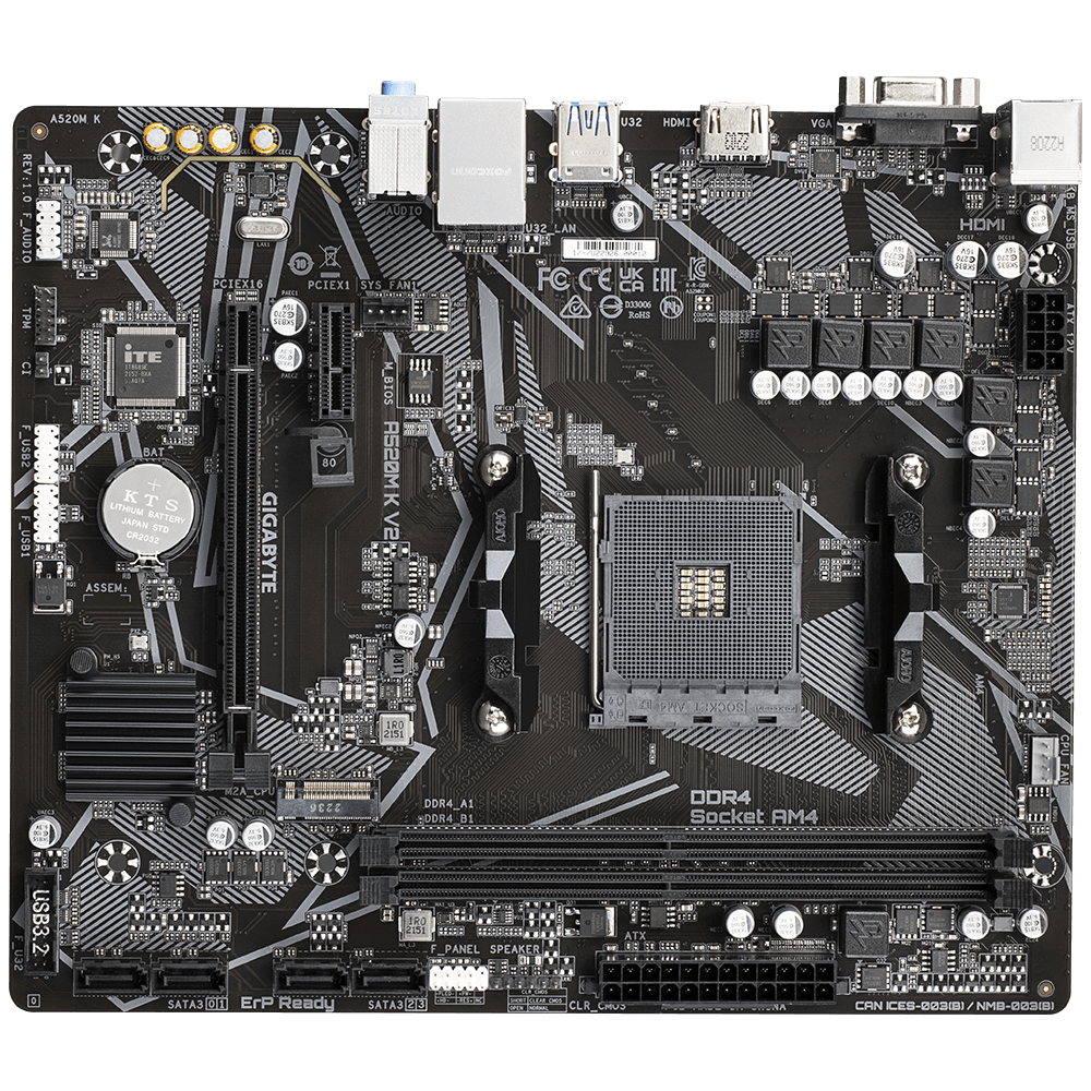 Asus AM4 Prime A520M-K Motherboard Black