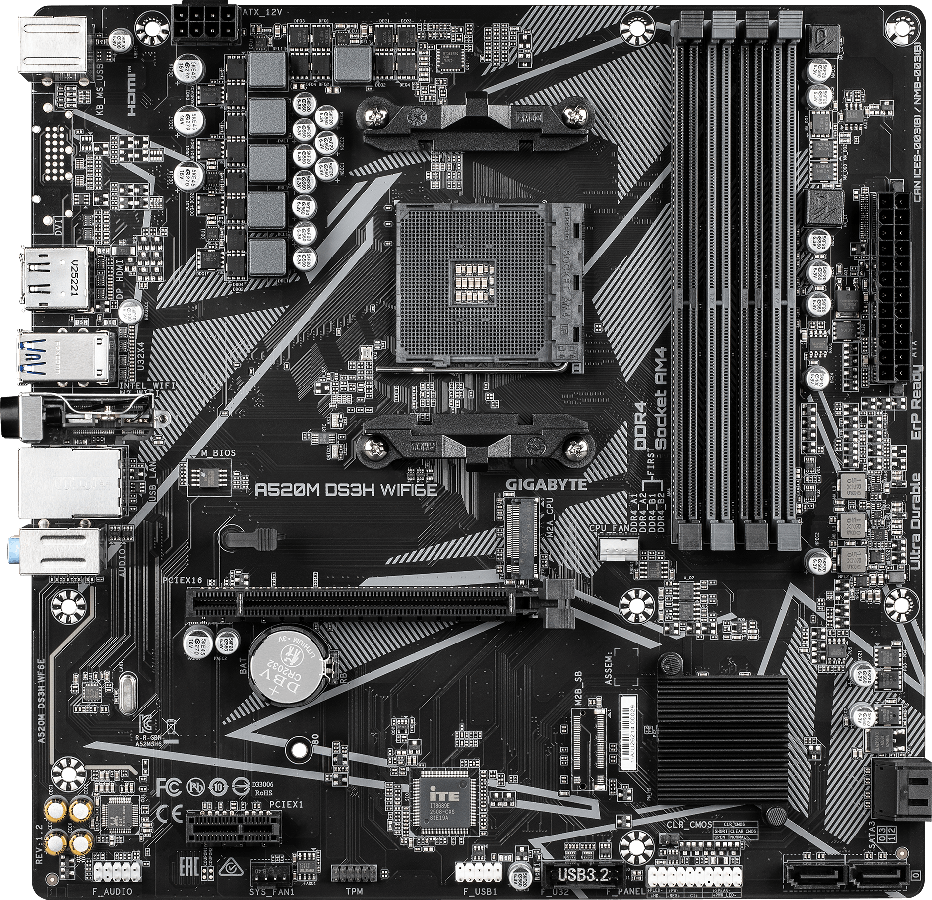 A520M DS3H WIFI6E (Rev. 1.2) Motherboard - GIGABYTE U.S.A.