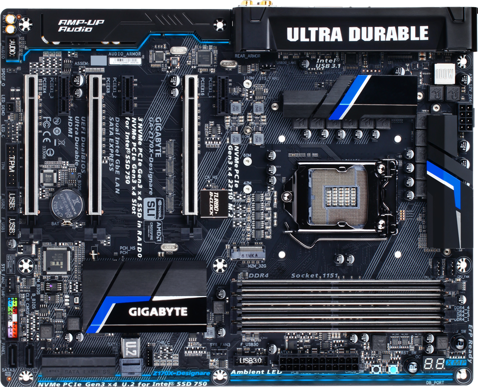GA-Z170X-Designare (Rev. 1.0) Tarjetas Madre Soporte y Descargas