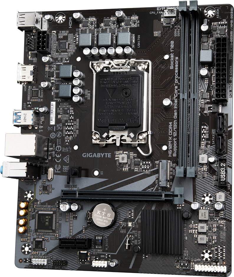 CPU、corei512400、マザボGIGABYTE H610M K DDR4 H610M K DDR4 (Rev. 1.0) Motherboard - GIGABYTE Global