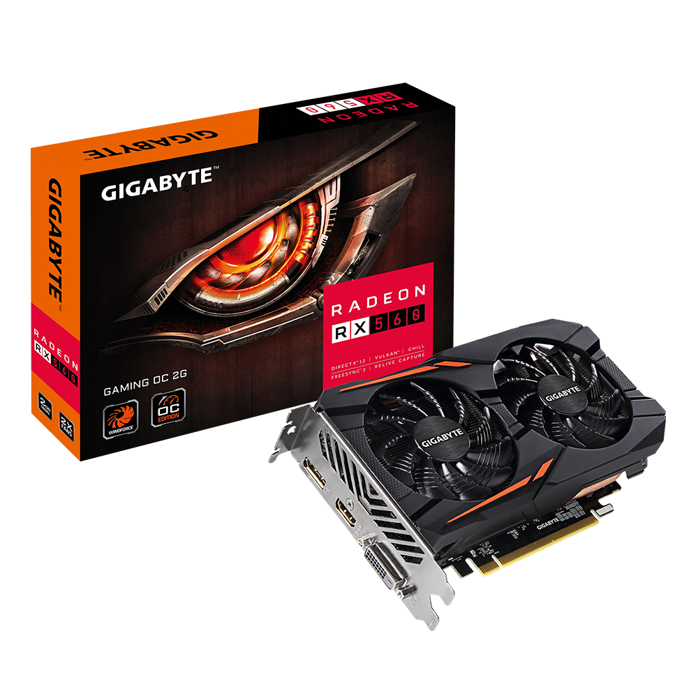 Radeon RX 560 Gaming OC 2G Support Graphics Card GIGABYTE Global