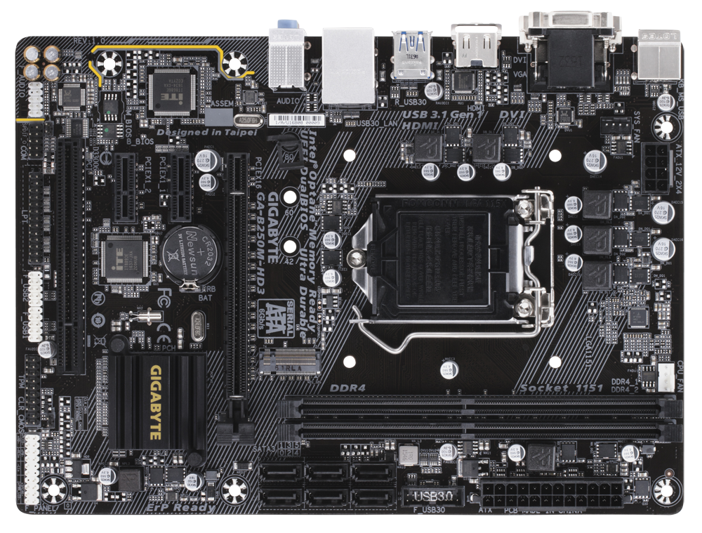【オープニング 大放出セール】 (rev. GA-B250M-HD3 1.0) Motherboard | Features Key メモリ
