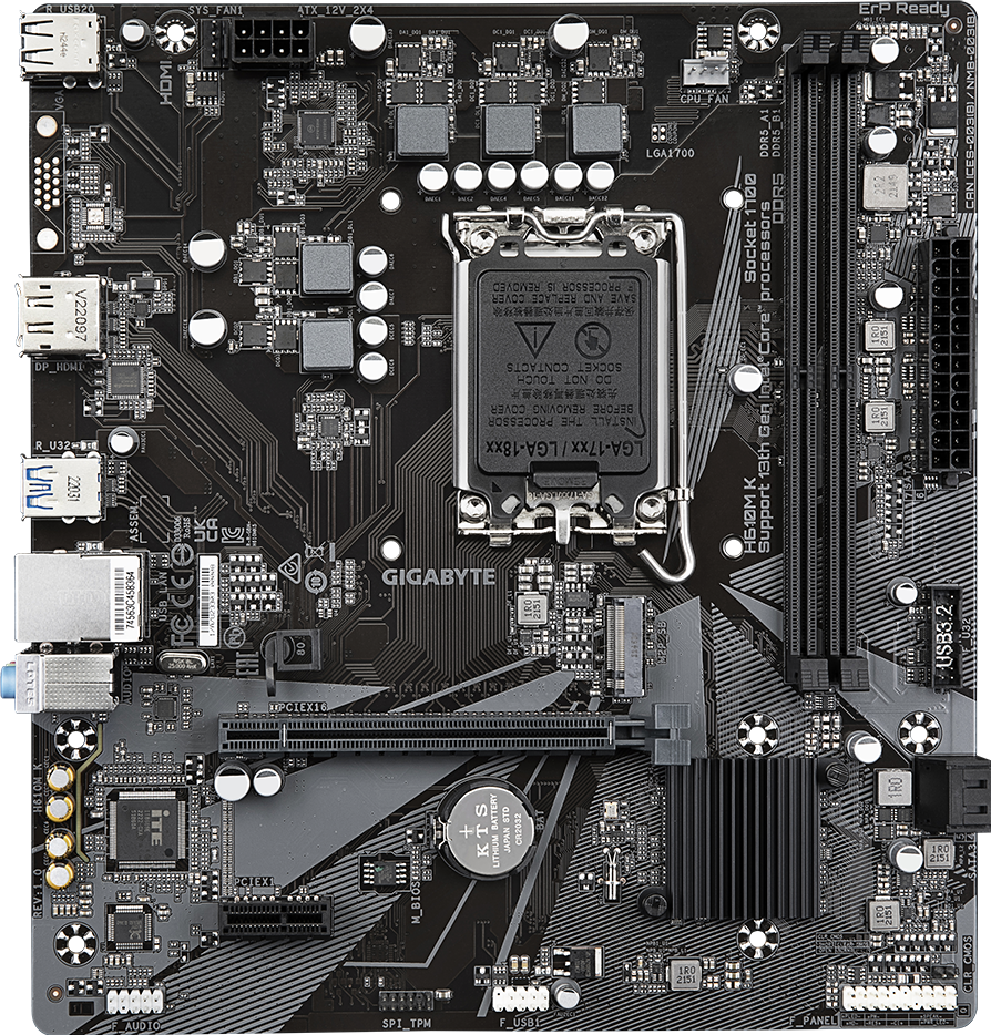 H610M K (Rev. 1.0) Motherboard - GIGABYTE Global