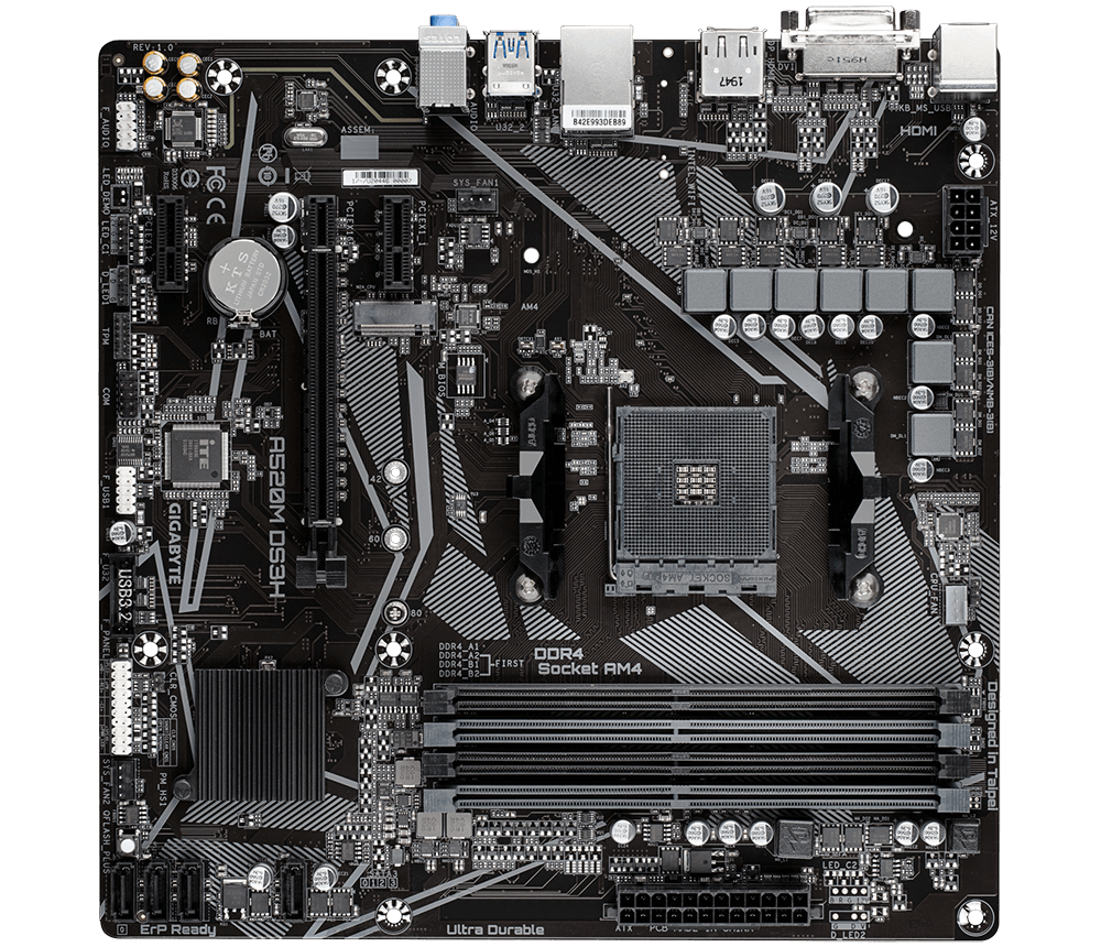 carte mère GIGABYTE A520M-K V 2 (s. AM4)