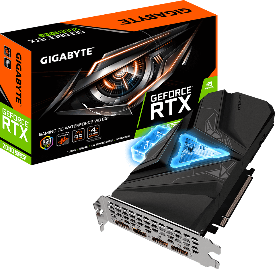 Tarjetas de Video - GeForce® RTX 2080 SUPER™ GAMING OC WATERFORCE WB 8G