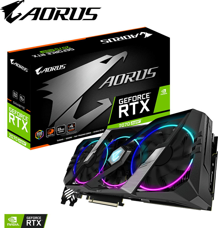 AORUS GeForce® RTX 2070 SUPER™ 8G (Rev. 2.0) - GIGABYTE Global