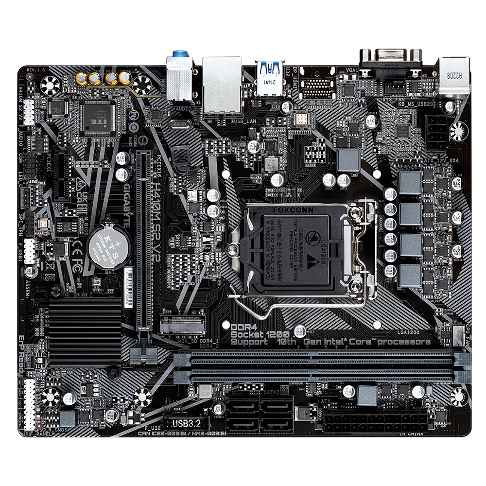 Gigabyte H410M H V2 carte mère Intel H410 LGA 1200 micro ATX