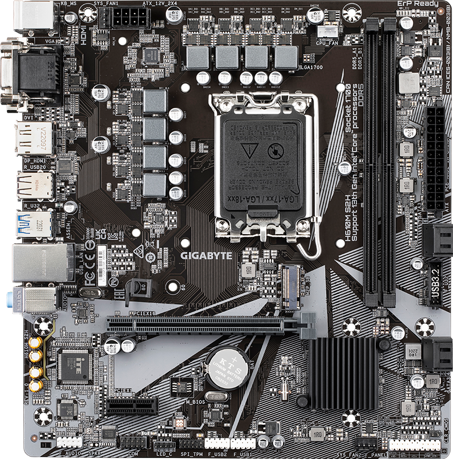 時貞01　H610M S2H DDR4 H610M S2H (Rev. 1.0) Motherboard - GIGABYTE U.S.A.
