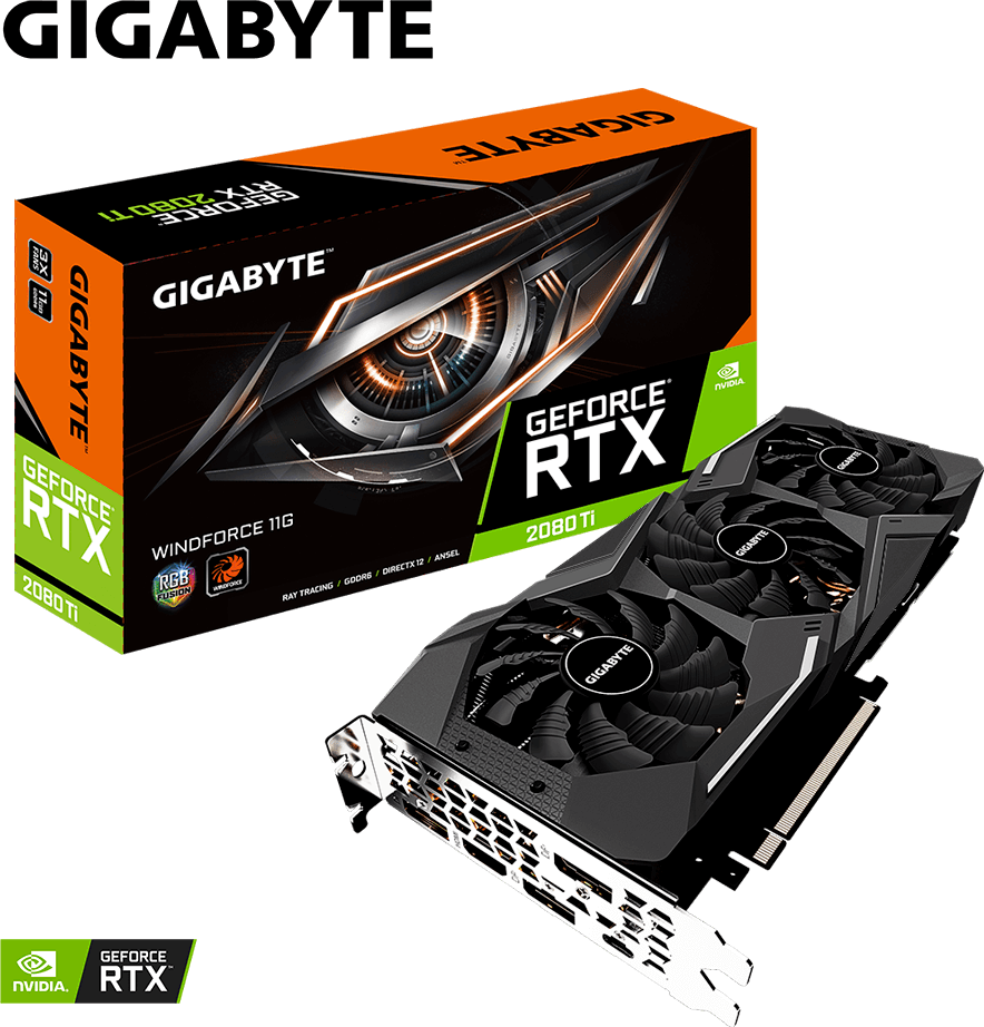 GeForce RTX™ 2080 Ti WINDFORCE 11G Graphics Card - GIGABYTE Global