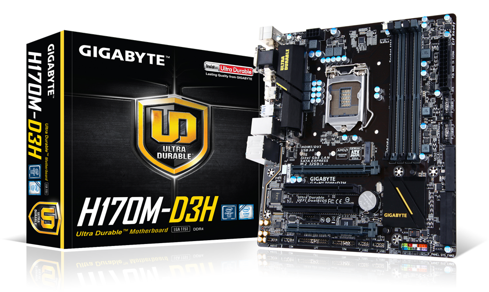 GIGABYTE GA-H170M-D3H マザーボード 動作品