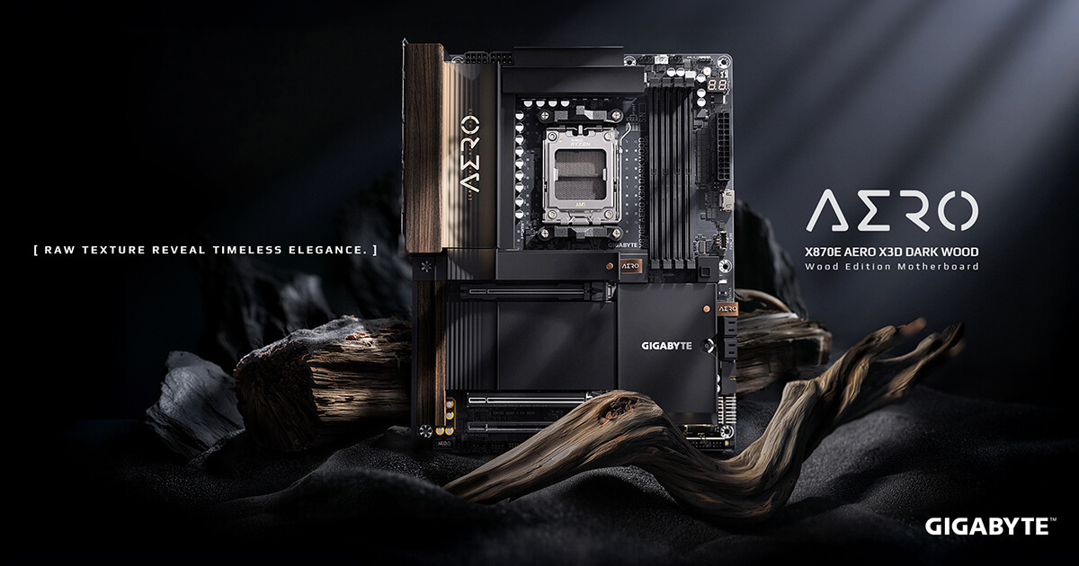 X870E AERO X3D DARK WOOD Redefines the Motherboard: Where Deep-Grain Dark Wood Texture Meets Timeless Elegance