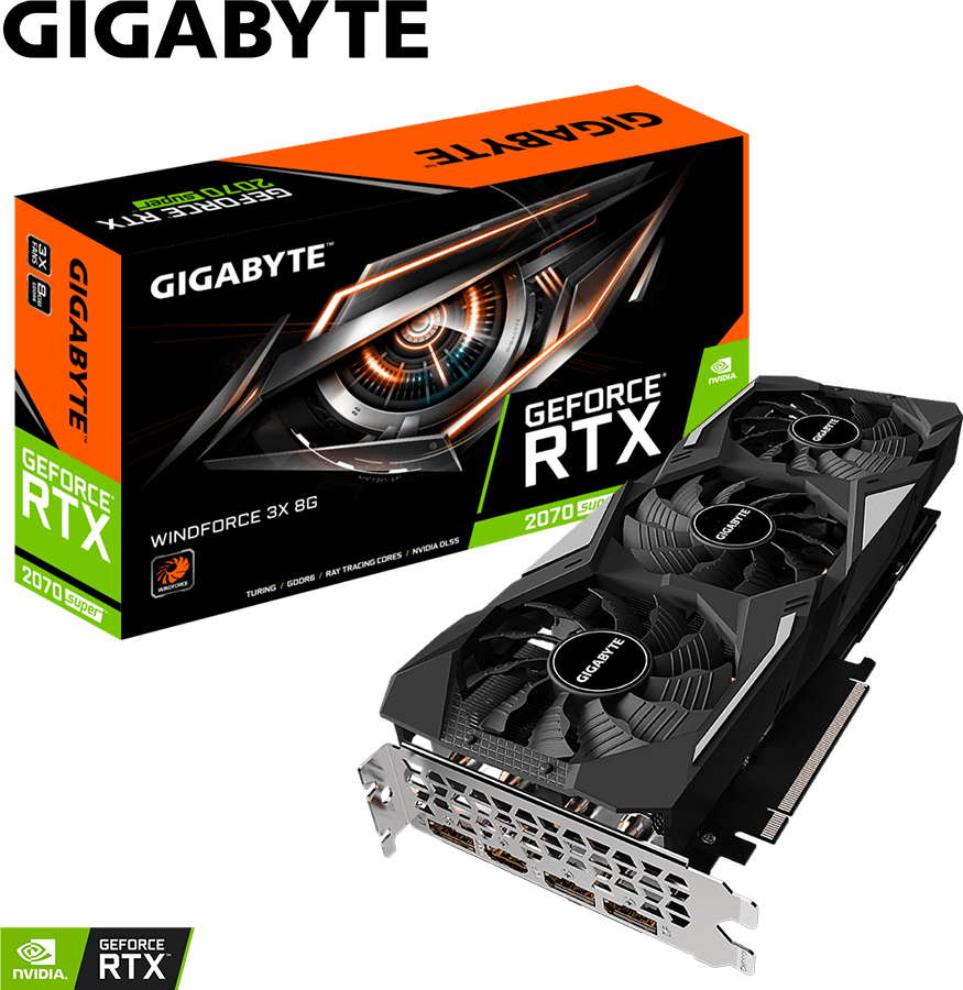 GeForce® RTX 2070 SUPER™ WINDFORCE 3X 8G (Rev. 1.0/1.1) 그래픽카드