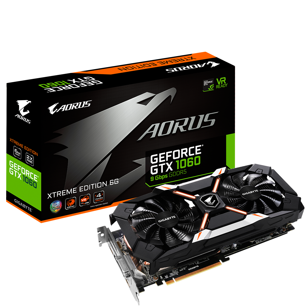 AORUS GeForce® GTX 1060 Xtreme Edition 6G 9Gbps (rev. 1.0) Key