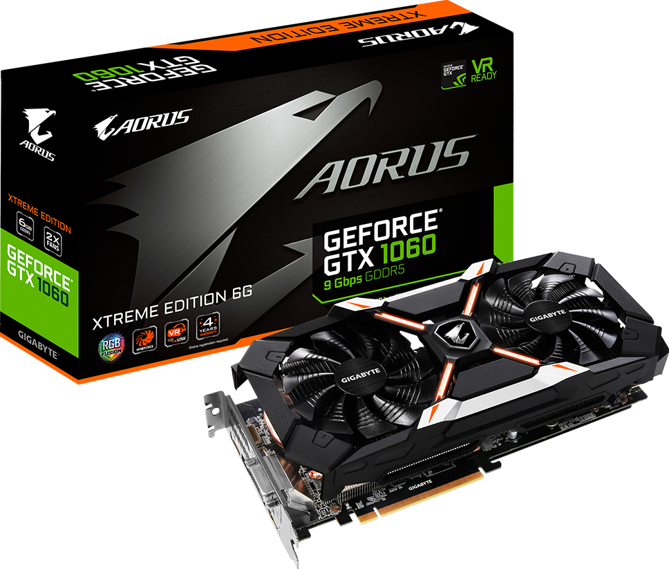 كروت الجرافيك - AORUS GeForce® GTX 1060 Xtreme Edition 6G 9Gbps