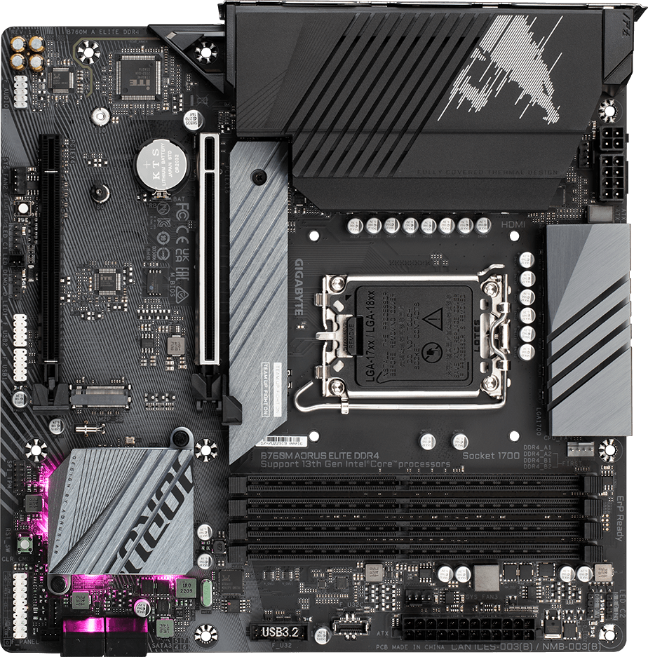 B760M AORUS ELITE DDR4 (Rev. 1.x) Placas-mãe - GIGABYTE Brazil