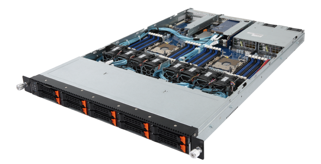 GIGABYTE’s R181-NA0 can be utilized for many different applications, from
basic enterprise IT computing & storage to cloud and data services and even
high performance computing. It can also be used to perform advanced data
analytics, high frequency trading or encryption and data compression workloads,
with adequate capacity and performance.