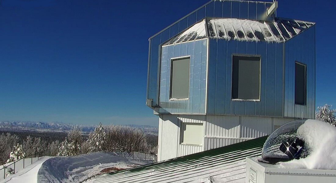 It’s (almost) always sunny in Flagstaff, Arizona. Around three hundred days a year, weather conditions allow the Lowell Observatory Solar Telescope to “download” up to 50GB of raw data from the Sun. About 10TB of accumulated data is being worked on at any given moment. (Images provided by Lowell Observatory)