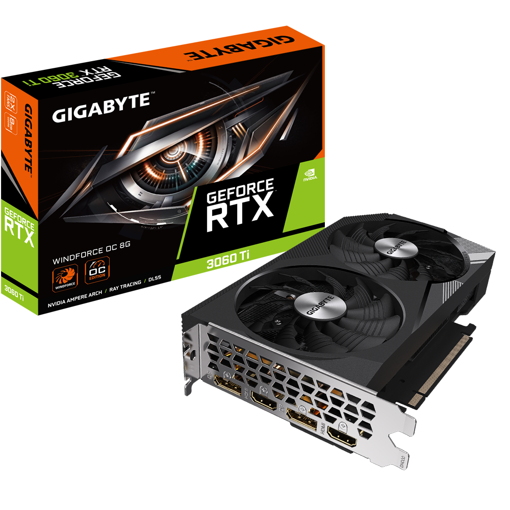 GeForce RTX™ 3060 Ti WINDFORCE OC 8G (rev. 1.0) Key Features | Graphics  Card - GIGABYTE Global