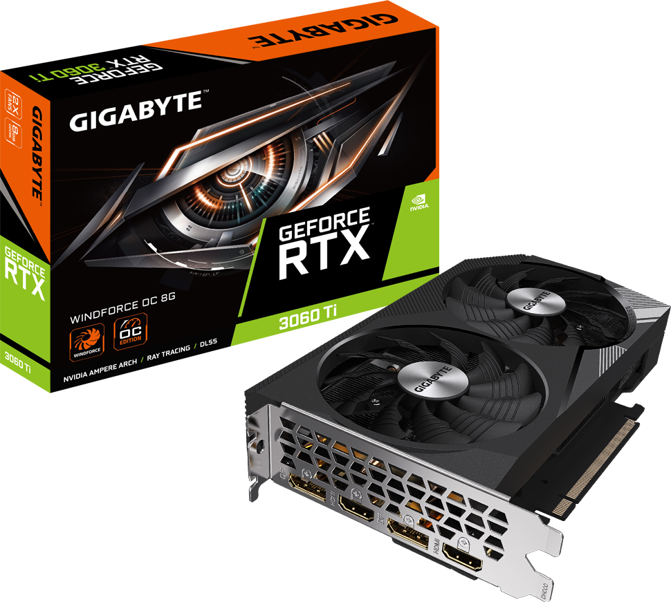 GEFORCE RTX グラフィックボード　3060ti 8GB GeForce RTX™ 3060 Ti WINDFORCE OC 8G (Rev. 1.0) - GIGABYTE Global