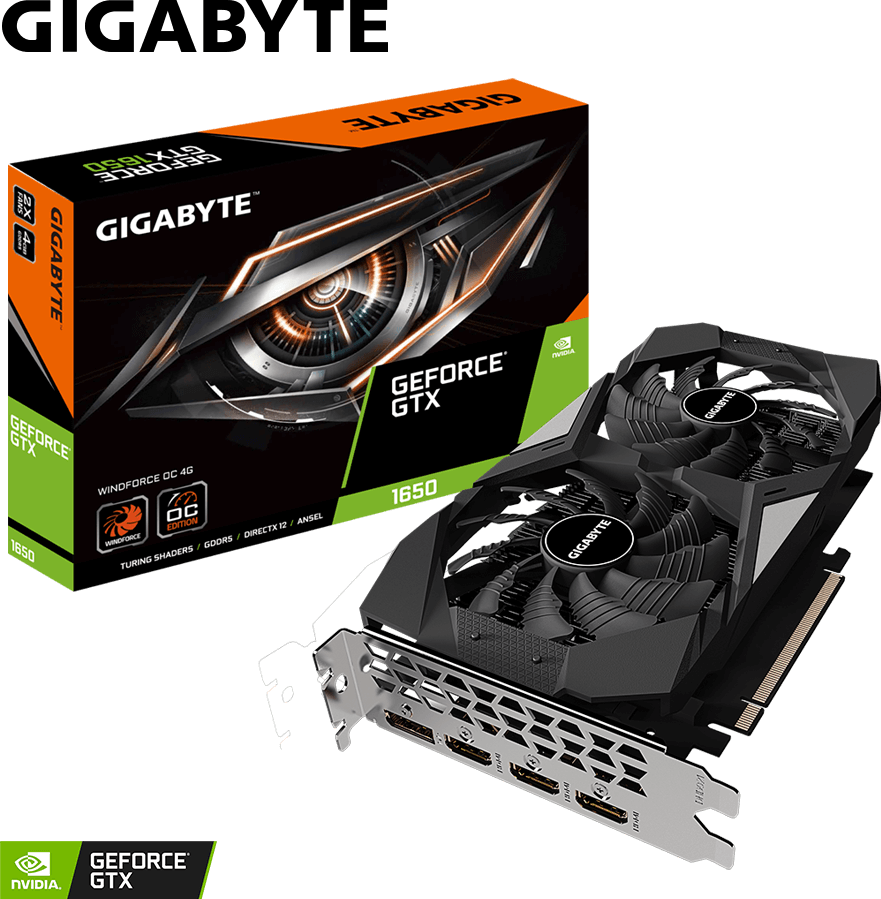 GeForce® GTX 1650 WINDFORCE OC 4G - GIGABYTE Global