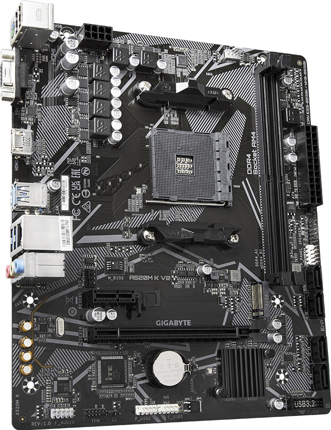CPU AMDRyzen 7 5700X CPU&gigabyte A520M K V2 A520M K V2 (Rev. 1.1) Motherboard - GIGABYTE Global