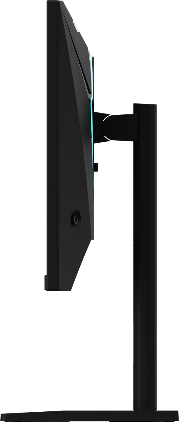 GIGABYTE G27Q3 yandan görünüm, ince gövde profili ve stand