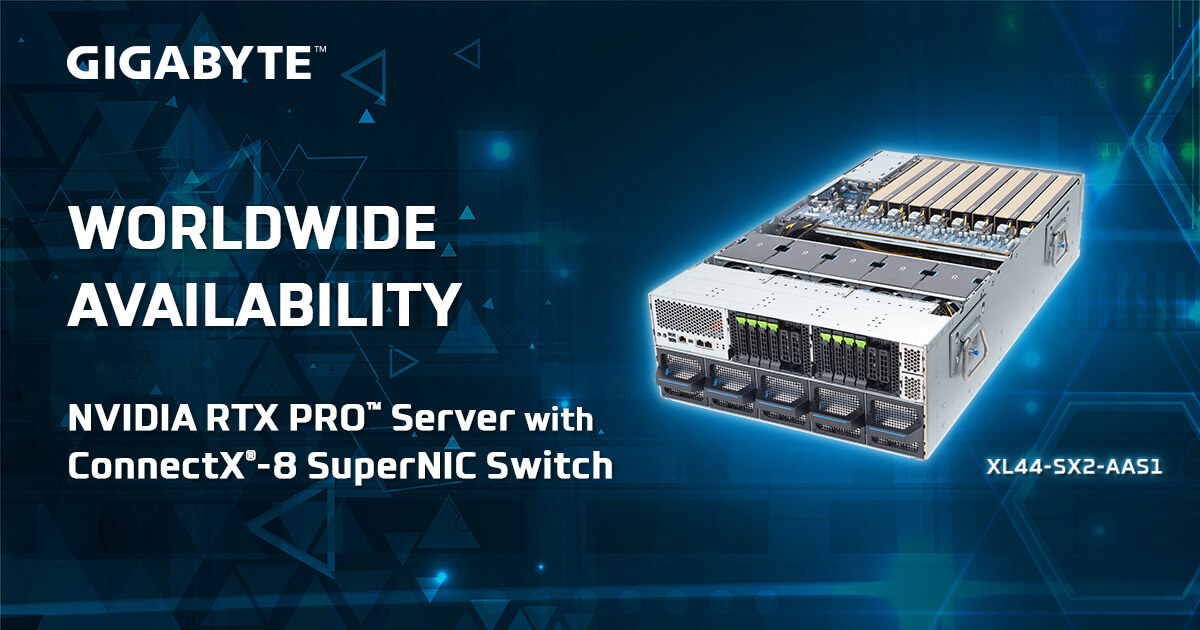 Giga Computing Announces Worldwide Availability of Its NVIDIA RTX PRO Server