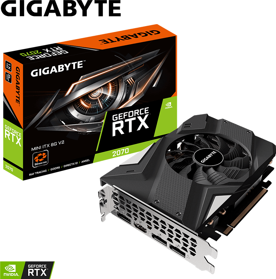 GeForce RTX™ 2070 MINI ITX 8G V2 Graphics Card - GIGABYTE United