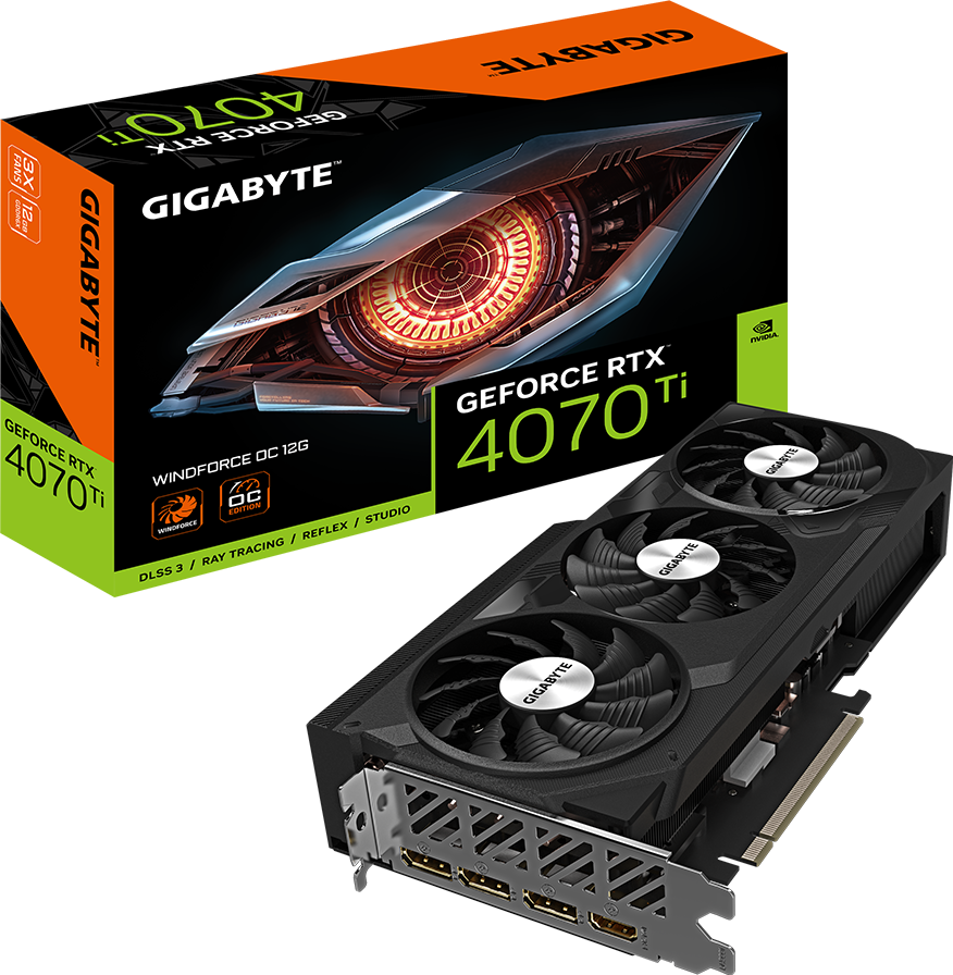 グラフィックボード・グラボ・ビデオカード GIGABYTE RTX 4070 Ti WINDFORCE OC 12G GeForce RTX™ 4070 Ti WINDFORCE OC 12G - GIGABYTE Global