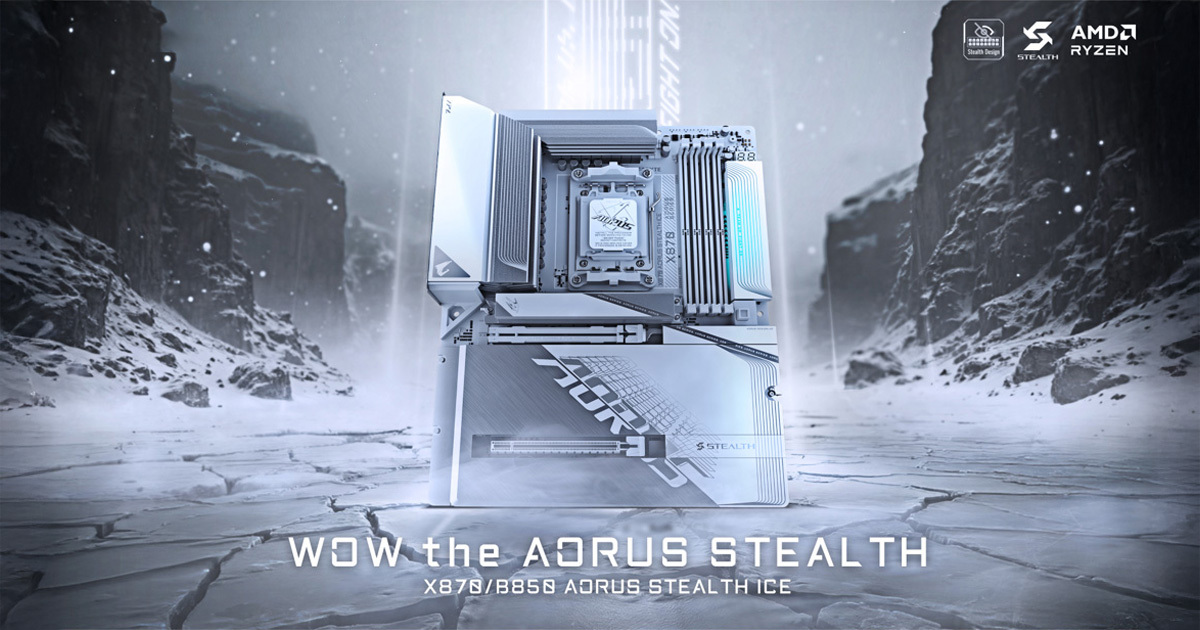 GIGABYTE X870 / B850 AORUS STEALTH ICE 
Pioneering a New Era of RC PC Building Experience&nbsp;