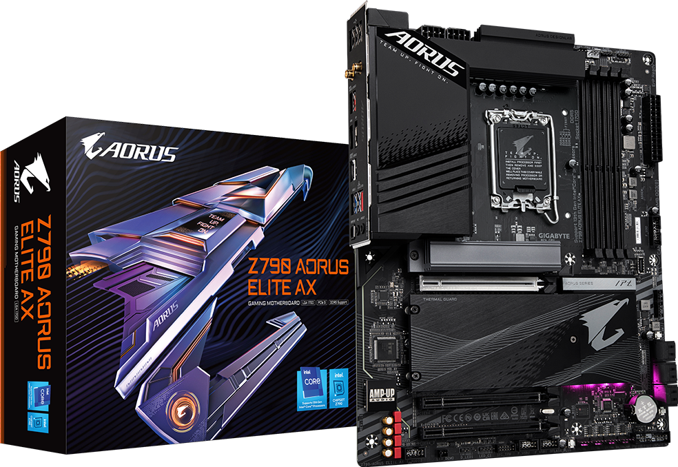 Gigabyte Z790 AORUS Elite AX DDR5 manufacturer reference photograph