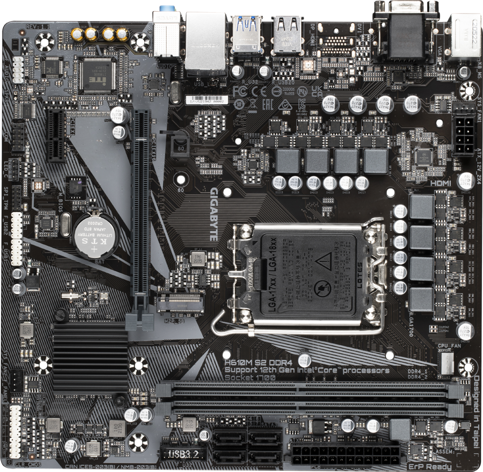 GIGABYTE - GIGABYTE製　MicroATXマザボ　H610M S2 DDR4 Rev.1.3　LGA1700 元箱あり H610M S2 DDR4 (Rev. 1.2) Motherboard - GIGABYTE Global