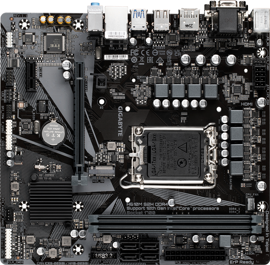 H610M S2H DDR4 (Rev. 1.1/1.3) Motherboard - GIGABYTE U.S.A.