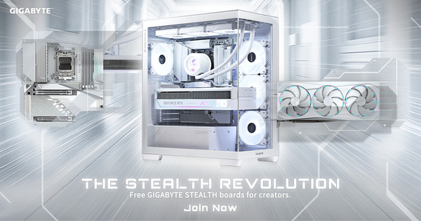 技嘉科技 Stealth Revolution 玩轉簡約裝機美學
力邀創作者打造純白夢幻桌機