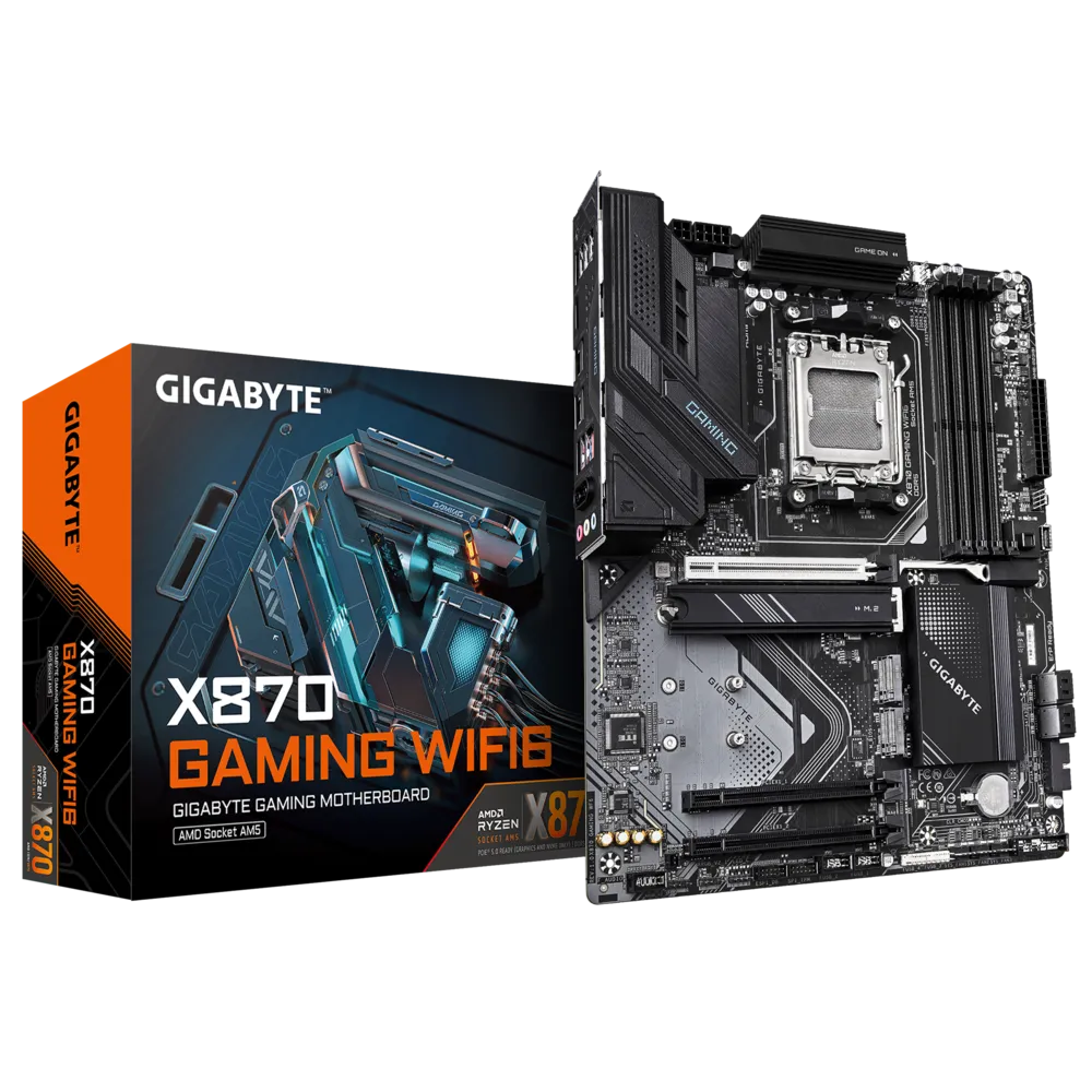 GIGABYTE X870-GAMING-WIFI6 AM5 DDR5 SES GLAN HDMI/USB4 SATA3...