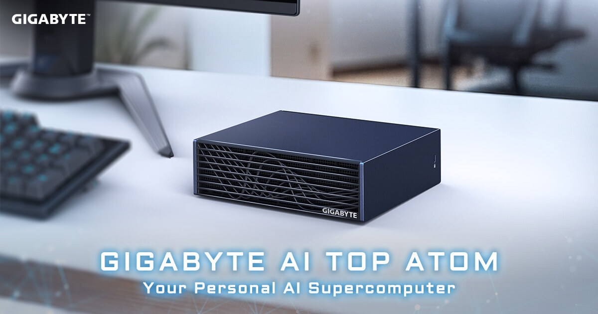 GIGABYTE 宣布個人 AI 超級電腦 AI TOP ATOM 將於 10 月 15 日正式上市