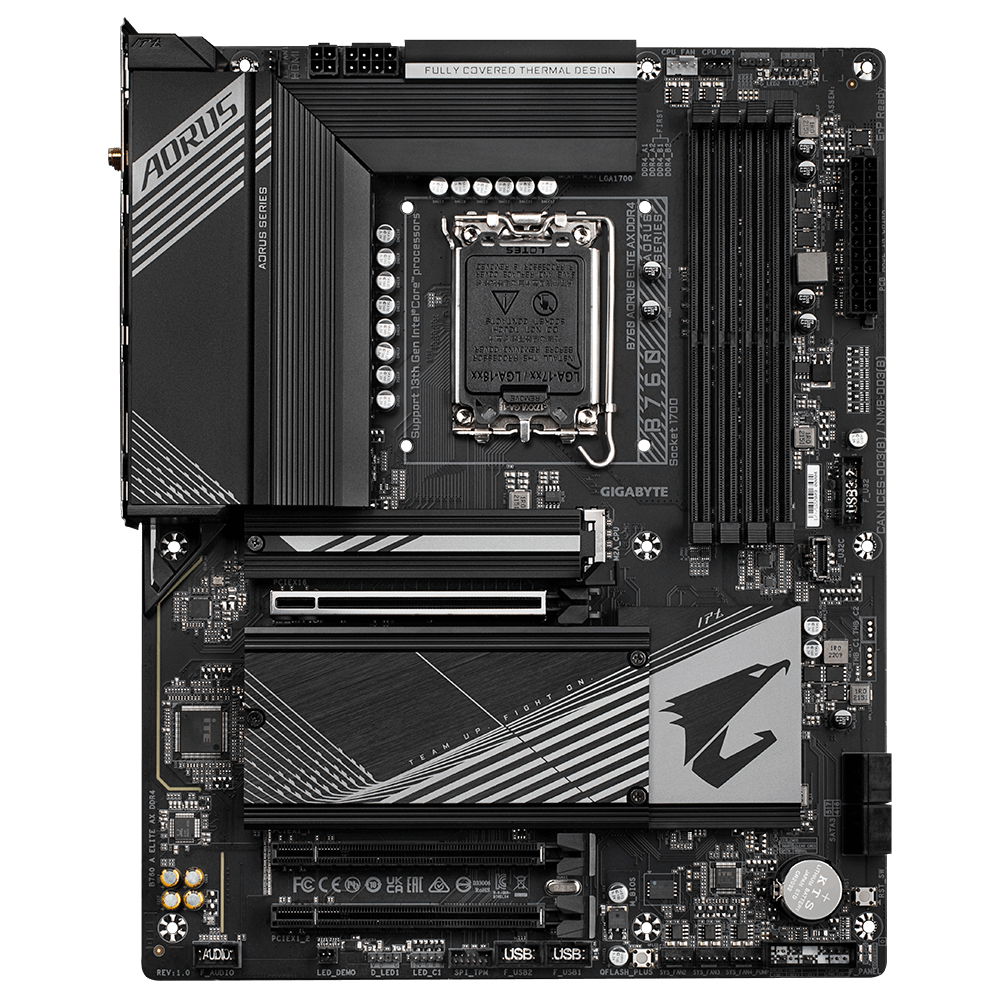 MB GIGABYTE B760 INTEL S-1700 13A GEN/4XDDR5 4800MHZ/HDMI/DP/4X USB 3.2/MICRO ATX/GAMER GAMA ALTA - B760 AORUS ELITE AX