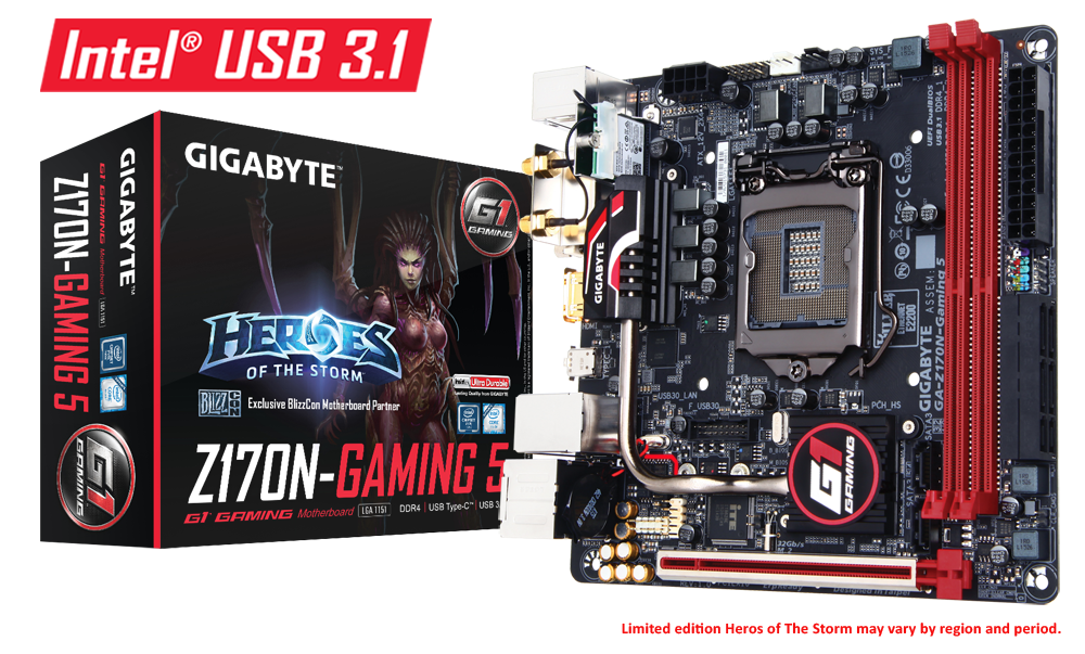 新素材新作 マザーボード GIGABYTE Z170N-GAMING 5 & CORE i7 6700K 