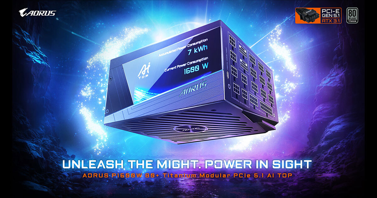 GIGABYTE Brings Flagship Power to Enthusiast PC Builds and Local AI with AORUS P1600W