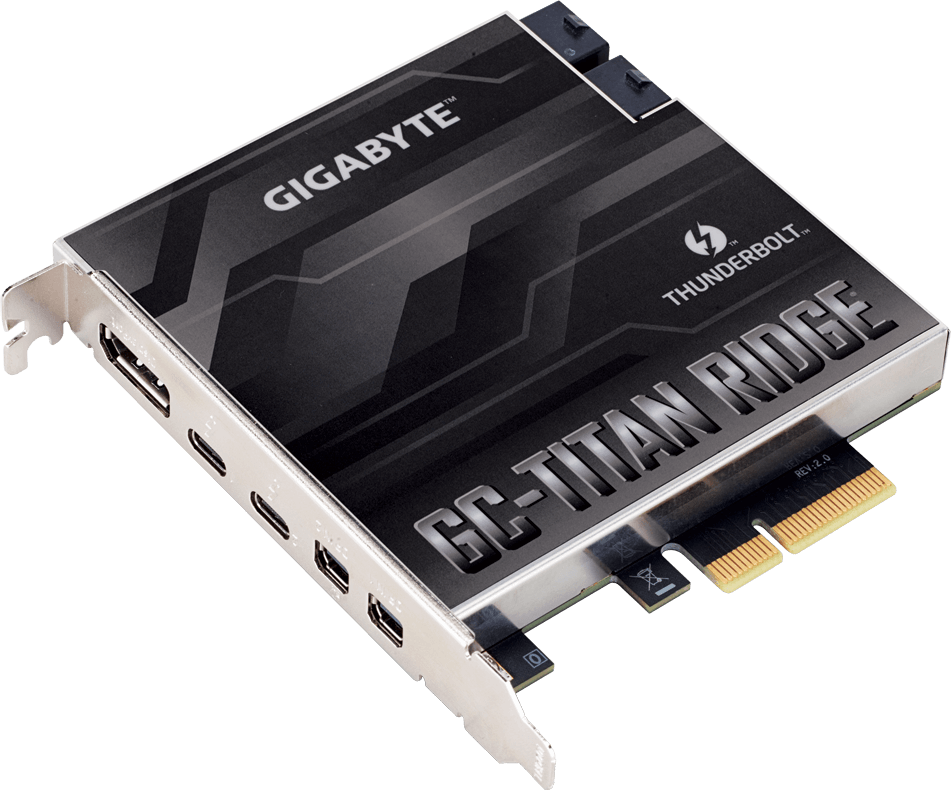 拡張カード GIGABYTE GC-TITAN RIDGE 2.0 GC-TITAN RIDGE (Rev. 2.0) PC Accessory - GIGABYTE Global