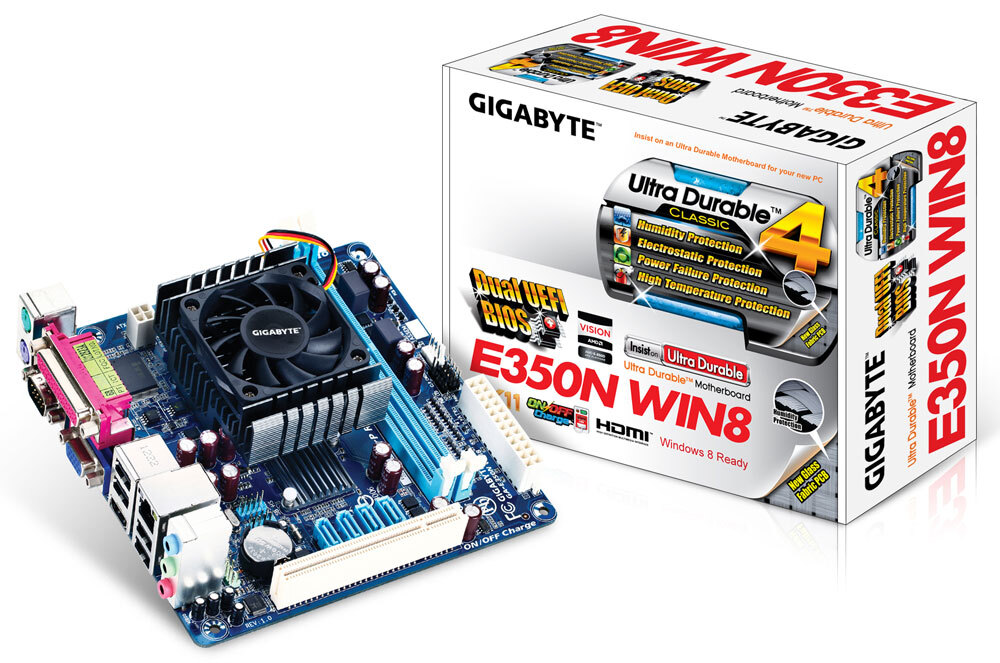 Gigabyte Ultra Durable 4 Classic GA-E350N Desktop Motherboard - AMD Chipset - AMD E-Series E350 Dual-core 2 Core 1.60 GHz - OEM Pack Window 8 GAE350NWIN8 - Código: GAE350NWIN8 | Compra en Guadalajara