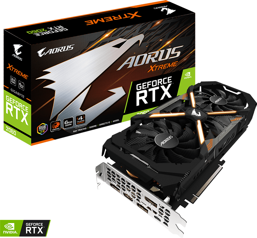 AORUS GeForce RTX™ 2060 XTREME 6G (Rev. 2.0) グラフィックスカード