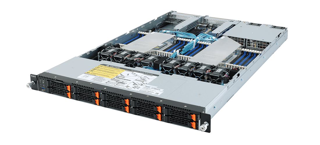 GIGABYTE R182-Z92 servers make up the storage node of NIPA Enterprise Public Cloud. As with the majority of GIGABYTE servers, it is protected by a host of smart management functions, such as automatic fan speed control, Cold Redundancy, GSM, SCMP, and SmaRT, to prevent service interruption and data loss.